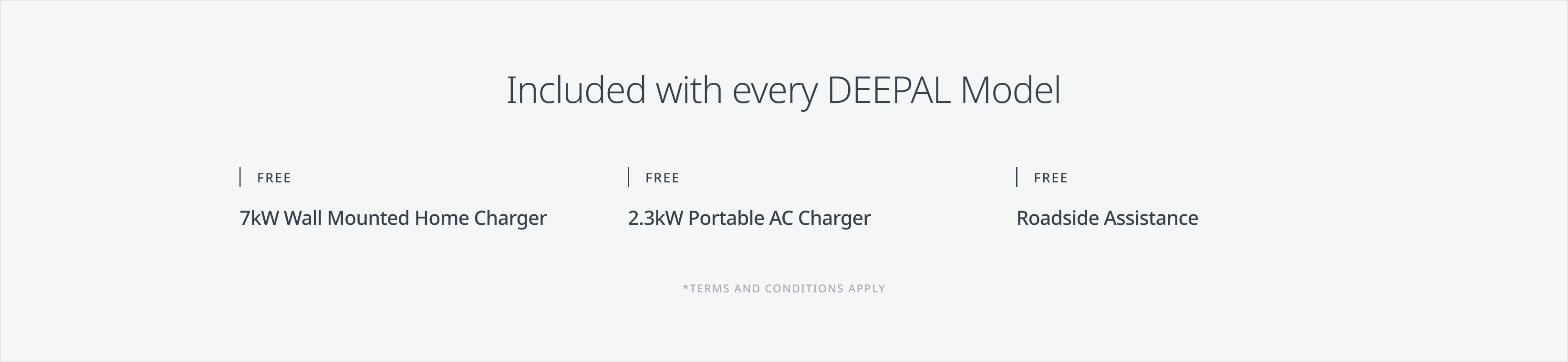 Included with every Deepal Model